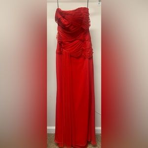 Red Vera Wang evening gown.